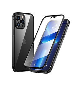 iPhone 13 Pro | iPhone 13 Pro - MagGuard™ 360 Magnetisk Cover M. Hærdet glas - Sort - DELUXECOVERS.DK