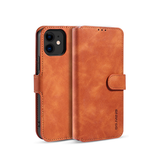 iPhone 11 | iPhone 11 - DG.MING™ Classical Læder Etui / Taske M. Pung - Brun - DELUXECOVERS.DK