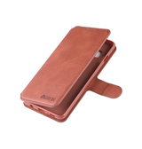 Samsung Galaxy S10 | Samsung Galaxy S10 - AZNS™ Diary Læder Etui / Taske M. Pung - Brun - DELUXECOVERS.DK