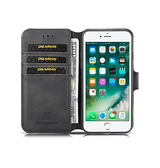 iPhone 7 / 8 / SE (2020/2022) | iPhone 7/8/SE(2020/2022) - DG.MING™ Classical Læder Etui / Taske M. Pung - Sort - DELUXECOVERS.DK