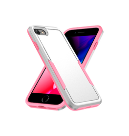 iPhone 7 / 8 / SE (2020/2022) | iPhone 7/8/SE(2020/2022) - PIONEER™ Armor Cover - Hvid/Lyserød - DELUXECOVERS.DK