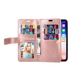 iPhone X / XS | iPhone X/Xs - Platinum Multi Etui M. 9 Kort Pung - Roseguld - DELUXECOVERS.DK