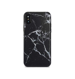 iPhone XS Max | iPhone XS Max - SPARKLE Laurent Marble Cover - Sort - DELUXECOVERS.DK