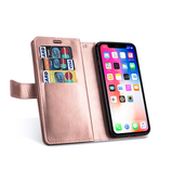 iPhone 11 Pro Max | iPhone 11 Pro Max - Platinum Multi Etui M. 9 Kort Pung - Rose - DELUXECOVERS.DK