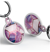 Airtag | AirTag | UNIQ™ Marble Silikone Keychain / Nøglering - Lilla - DELUXECOVERS.DK