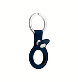 Airtag | AirTag | Retro Diary™ Vegan Læder Keychain / Nøglering - Navy - DELUXECOVERS.DK
