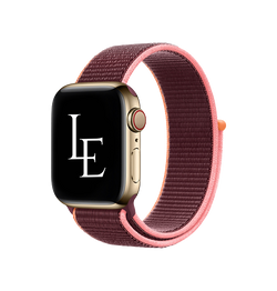 Apple Watch 38mm | Apple Watch (38/40/SE/41mm) - L'Empiri™ Sport+ Nylon Velcro Rem - Blomme - DELUXECOVERS.DK