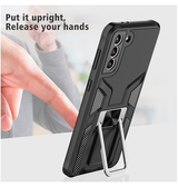 Samsung Galaxy S21+ | Samsung Galaxy S21+(Plus) - Deluxe™ Håndværker Cover M. Kickstand - Sort - DELUXECOVERS.DK