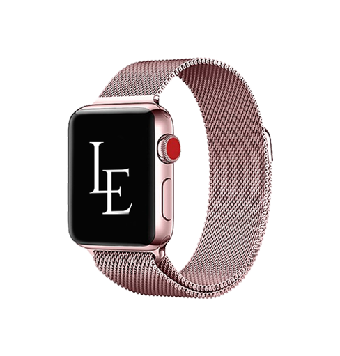 Apple Watch 42mm | Apple Watch (42/44/SE/45mm & Ultra) - L'Empiri™ Milanese Loop - Rosa - DELUXECOVERS.DK