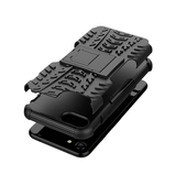 iPhone 7 / 8 / SE (2020/2022) | iPhone 7/8/SE(2020/2022) - GRIP™ Dæk Armor Cover m. Kickstand - Sort - DELUXECOVERS.DK
