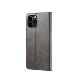 iPhone 13 | iPhone 13 - LC.IMEEKE™ Læder Cover M. Kortholder - Grå - DELUXECOVERS.DK