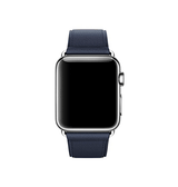 Apple Watch 42mm | Apple Watch (42/44/SE/45/46/49mm) - Deluxe™ Classic Læder Rem - Navy - DELUXECOVERS.DK