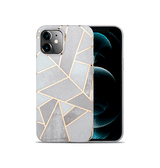 iPhone 12 | iPhone 12 - DELUXE™ Marble  Silikone Cover - Carrara - DELUXECOVERS.DK