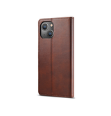 iPhone 13 | iPhone 13 - LC.IMEEKE™ Læder Cover M. Kortholder - Brun - DELUXECOVERS.DK