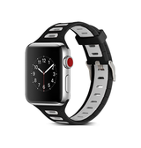 Apple Watch 38mm | Apple Watch (38/40/SE/41mm) - Tough Silikone Håndværker Rem - Sort/Grå - DELUXECOVERS.DK