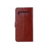 Samsung Galaxy S10 | Samsung Galaxy S10 - Retro Diary Læder Cover - Brun - DELUXECOVERS.DK
