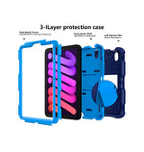 iPad Mini 6 | iPad Mini 6/7 (2021/2024) - Deluxe™ Robust Stødsikkert TPU Cover m. Kickstand - Blå/Navy - DELUXECOVERS.DK
