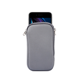 iPhone 7/8 Plus | iPhone 7/8 Plus - Simple Nylon Sleeve Etui M. Lynlås - Grå - DELUXECOVERS.DK