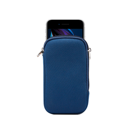 iPhone 7/8 Plus | iPhone 7/8 Plus - Simple Nylon Sleeve Etui M. Lynlås - Navy / Blå - DELUXECOVERS.DK
