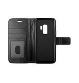 Samsung Galaxy S9+ | Samsung Galaxy S9+ (Plus) - Deluxe Læder Etui Med Pung - Sort - DELUXECOVERS.DK