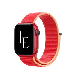 Apple Watch 38mm | Apple Watch (38/40/SE/41mm) - L'Empiri™ Sport+ Nylon Velcro Rem - Rød - DELUXECOVERS.DK