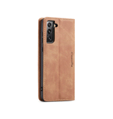 Samsung Galaxy S21 | Samsung Galaxy S21 5G - CaseMe™ Noble Læder Etui / Pung - Brun - DELUXECOVERS.DK