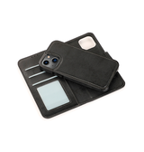 iPhone 13 | iPhone 13 - Vintage 2-In-1 Læder Etui M. Aftageligt Cover - Sort/Grå - DELUXECOVERS.DK