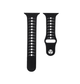 Apple Watch 38mm | Apple Watch (38/40/SE/41/42mm) - L'Empiri™ Silikone Sportsrem - Sort/Grå - DELUXECOVERS.DK