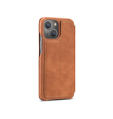 iPhone 13 Mini | iPhone 13 Mini - LC.IMEEKE™ Læder Flip Cover M. Kortholder - Brun - DELUXECOVERS.DK