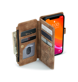 iPhone 12 Pro | iPhone 12 Pro - CaseMe™ Multifunktionel Læder Etui / Pung - Brun - DELUXECOVERS.DK