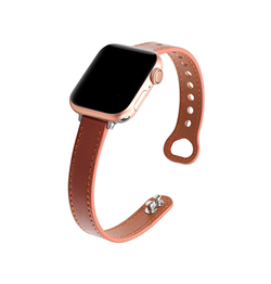 Apple Watch 42mm | Apple Watch (42/44/SE/45mm & Ultra) - ADENA™ Classic Læder Urrem - Brun - DELUXECOVERS.DK
