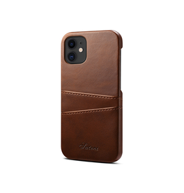 iPhone 12 Mini | iPhone 12 Mini - NX Design™ Læder Cover M. Kortholder - Brun - DELUXECOVERS.DK
