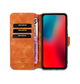 iPhone 11 Pro Max | iPhone 11 Pro Max - DG.MING™ Classical Læder Etui / Taske M. Pung - Brun - DELUXECOVERS.DK