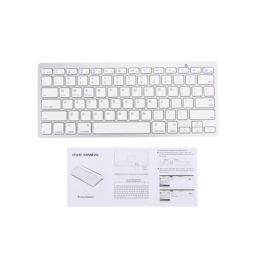 Hukommelse fødselsdag Gnide Bluetooth Trådløs Tastatur til Mac / iPad / PC - Hvid – DELUXECOVERS.DK