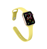 Apple Watch 38mm | Apple Watch (38/40/SE/41/42mm) - ICON™ Tynd Classic Silikone Rem - Gul - DELUXECOVERS.DK