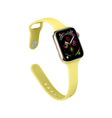 Apple Watch 38mm | Apple Watch (38/40/SE/41mm) - ICON™ Tynd Classic Silikone Rem - Gul - DELUXECOVERS.DK