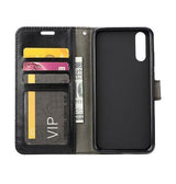 Huawei P20 Pro | Huawei P20 Pro - Retro Diary Læder Cover Etui M. Pung - Sort - DELUXECOVERS.DK