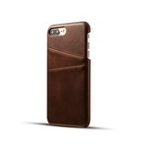 iPhone 7/8 Plus | iPhone 7/8 Plus - NX Design Læder Bagcover Pung - Brun - DELUXECOVERS.DK