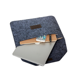 Macbook Sleeve | MacBook Pro/Air 15" - Melange™ Filt / Stof Sleeve - Sort - DELUXECOVERS.DK
