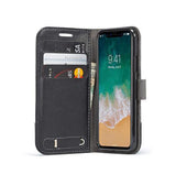 iPhone XS Max | iPhone Xs Max - Muxma Premium Flip Stof Etui - Sort - DELUXECOVERS.DK
