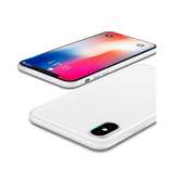 iPhone X / XS | iPhone X/Xs - PRO+ Design Mat Slim Silikone Cover - Hvid/Gennemsigtig - DELUXECOVERS.DK