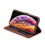 iPhone XR | iPhone XR - LC.IMEEKE™ Læder Cover M. Kortholder - Brun - DELUXECOVERS.DK