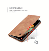 Samsung Galaxy S20 Ultra | Samsung S20 Ultra - CaseMe™ Noble Læder Etui / Pung - Brun - DELUXECOVERS.DK