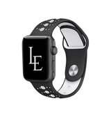 Apple Watch 38mm | Apple Watch (38/40/SE/41/42mm) - L'Empiri™ Silikone Sportsrem - Sort/Hvid - DELUXECOVERS.DK