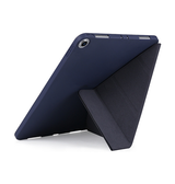 iPad Pro 12,9 (2018) | iPad Pro 12,9" (2018) - Orgami Trifold Læder Cover M. Stander - Navy - DELUXECOVERS.DK