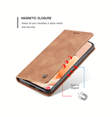 Samsung Galaxy S21 | Samsung Galaxy S21 5G - CaseMe™ Noble Læder Etui / Pung - Brun - DELUXECOVERS.DK