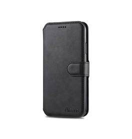 iPhone XS Max | iPhone XS Max - AZNS™ Diary Læder Etui / Taske M. Pung - Sort - DELUXECOVERS.DK