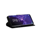 Samsung Galaxy S9+ | Samsung Galaxy S9+ (Plus) - Retro Diary Læder Cover - Sort - DELUXECOVERS.DK