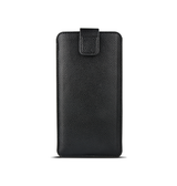 Motorola Edge | Motorola Edge - Verona Læder Sleeve M. Lukning - Black Onyx - DELUXECOVERS.DK
