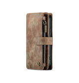 iPhone 12 | iPhone 12 - CaseMe™ Multifunktionel Læder Etui / Pung - Brun - DELUXECOVERS.DK